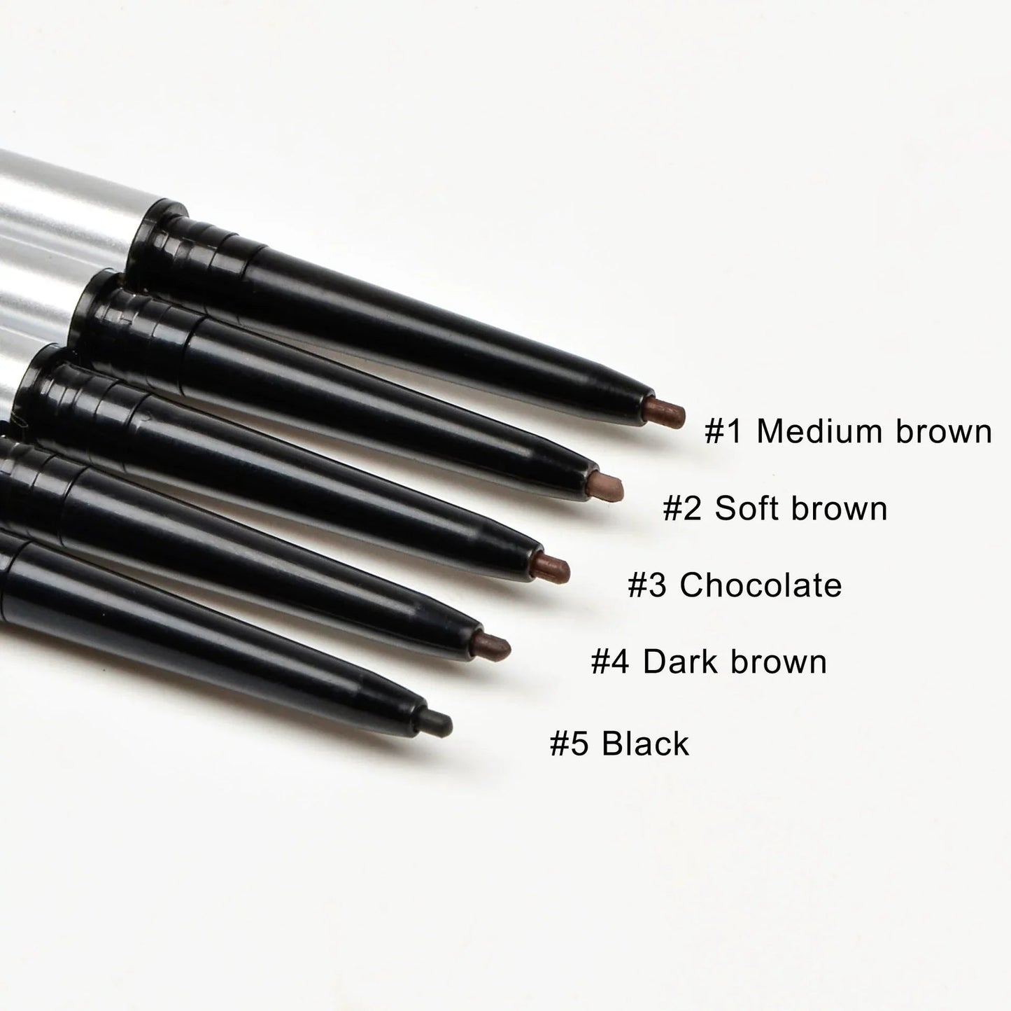 5pcs 1.5mm Thin Silver Double-ended Eyebrow Pencil