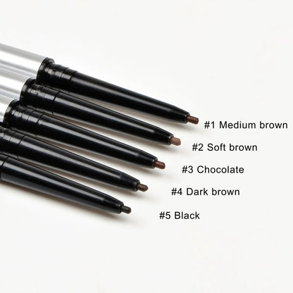 5pcs 1.5mm Thin Silver Double-ended Eyebrow Pencil