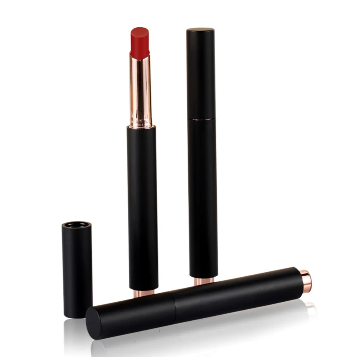 10-color black tube matte moisturizing press lipstick
