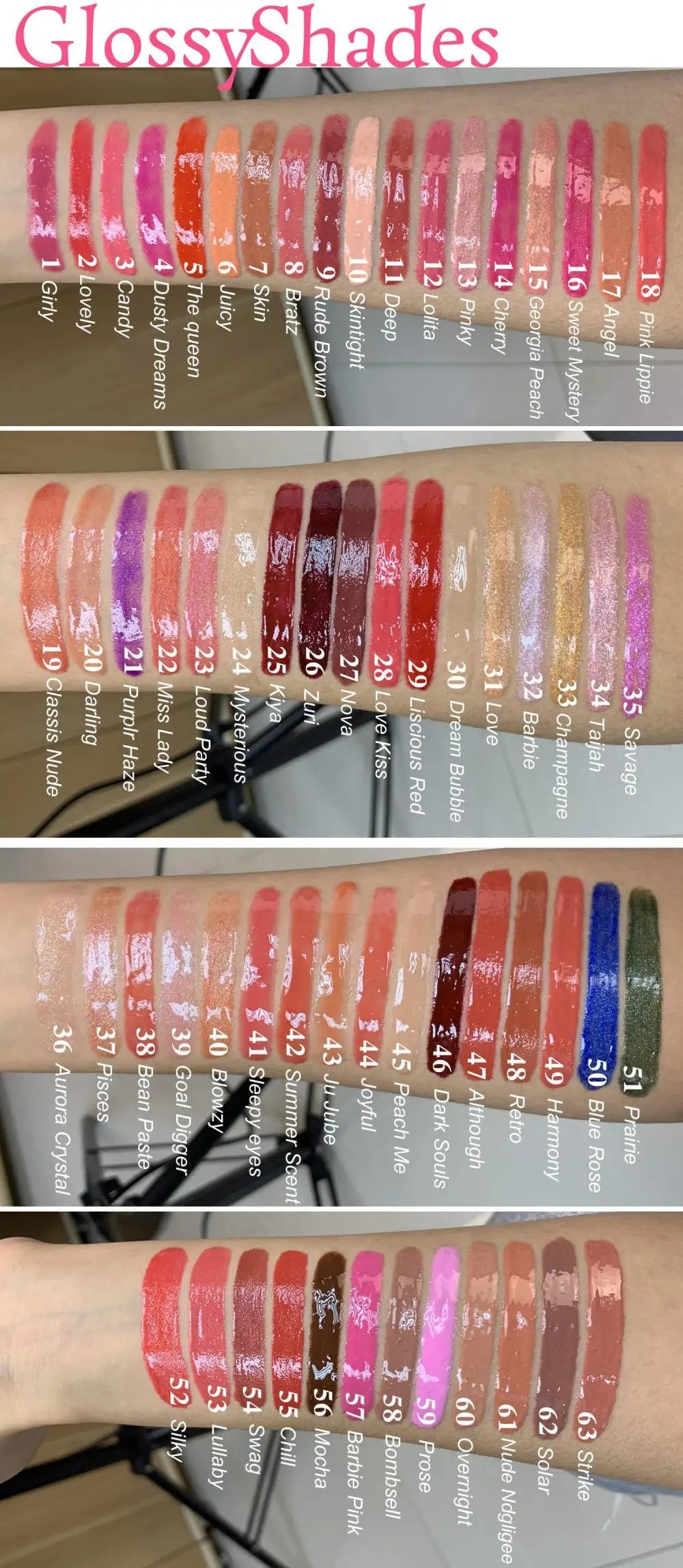 10pcs Custom Logo Waterproof Vegan Glitter Lip - plumping  Lip Gloss